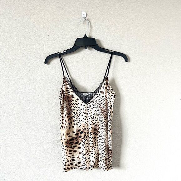 Natori Leopard Print Lace Trim Cami - Picture 3 of 7